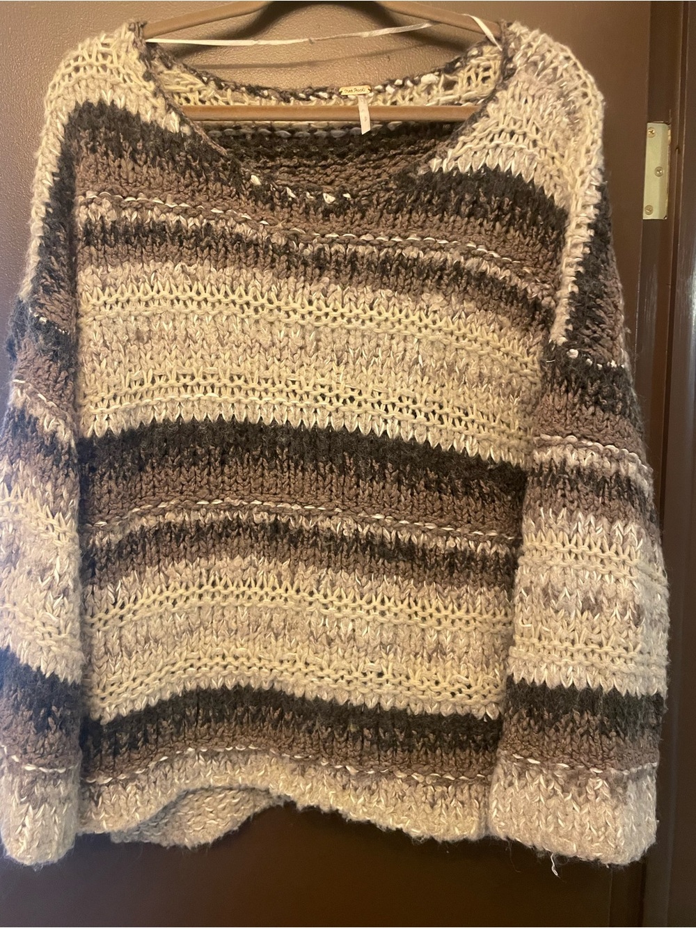 Free People Striped Oversized Sweater